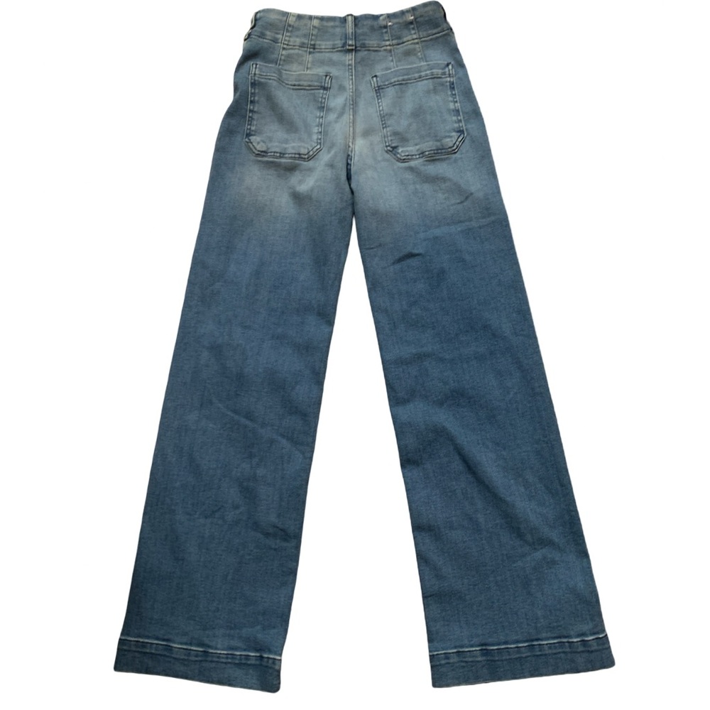 Maeve by Anthropologie Collette Full Length wide-leg jeans light blue Size 25 - Picture 2 of 7